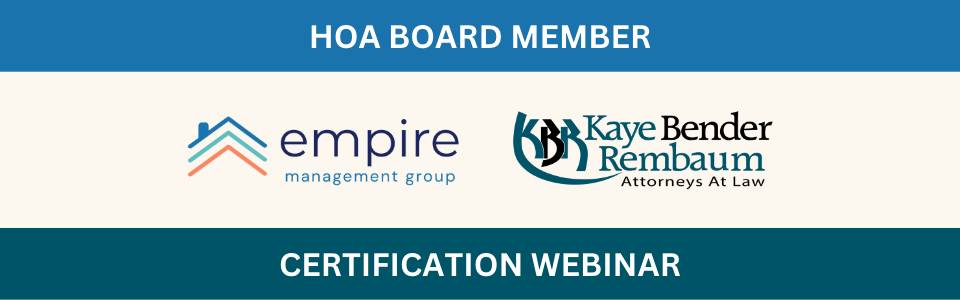 HOA Board Member Certification New Smyrna Beach Association